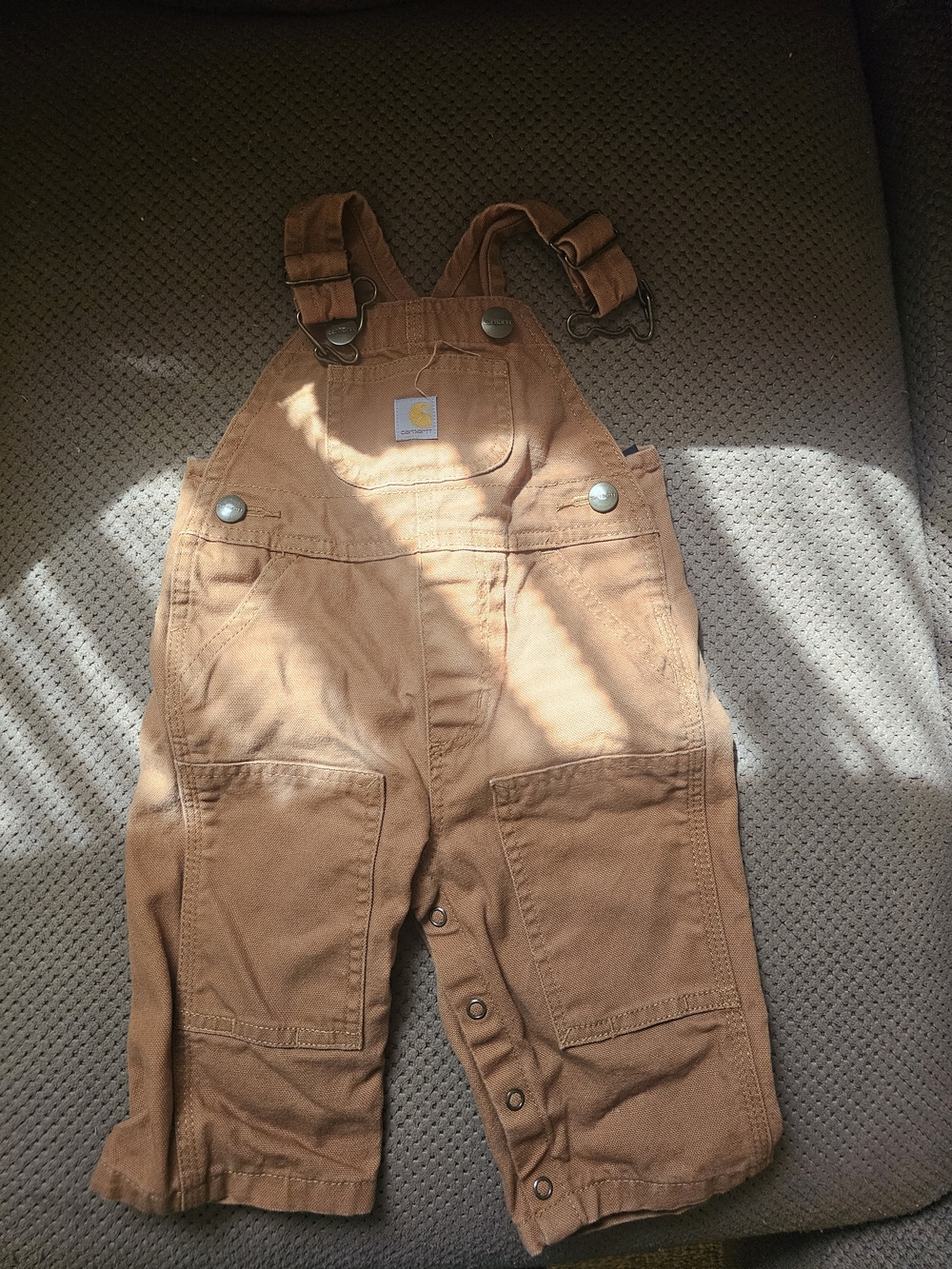 Carhartt Toddler Brown Canvas Overalls
